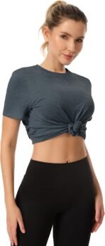 4 Pack Womens Workout Tops Short Sleeve Shirts Sun Protection UPF 50+ Quick Dry Running Outfits for Gym Hiking Loose Fit - Image 5