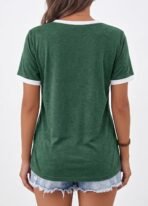 Womens T Shirts Graphic Tees Spring Short Sleeve V Neck Funny Letter Print Casual Loose Cute Summer Tops - Image 3