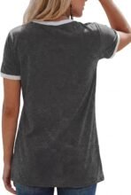 Graphic Tees for Women Short Sleeve Summer Tops Funny Letter Printed Loose Casual T Shirts - Image 2