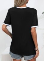 Graphic Tees for Women Short Sleeve Summer Tops Funny Letter Printed Loose Casual T Shirts - Image 3