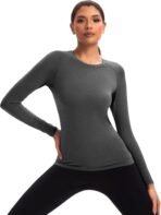 5 Pack Women's Compression Shirt Long Sleeve Workout Tops Athletic Baselayer Quick Dry Gym Yoga Running T-Shirt - Image 4