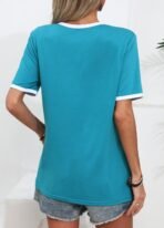 Graphic Tees for Women Short Sleeve Summer Tops Funny Letter Printed Loose Casual T Shirts - Image 3