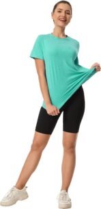 4 Pack Womens Workout Tops Short Sleeve Shirts Sun Protection UPF 50+ Quick Dry Running Outfits for Gym Hiking Loose Fit - Image 3