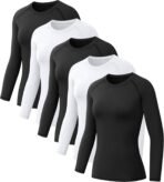 5 Pack Women's Compression Shirt Long Sleeve Workout Tops Athletic Baselayer Quick Dry Gym Yoga Running T-Shirt