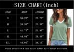 Womens T Shirts Graphic Tees Spring Short Sleeve V Neck Funny Letter Print Casual Loose Cute Summer Tops - Image 3