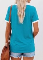 Graphic Tees for Women Short Sleeve Summer Tops Funny Letter Printed Loose Casual T Shirts - Image 3