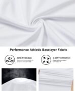 5 Pack Women's Compression Shirt Long Sleeve Workout Tops Athletic Baselayer Quick Dry Gym Yoga Running T-Shirt - Image 3