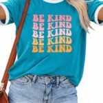 Graphic Tees for Women Short Sleeve Summer Tops Funny Letter Printed Loose Casual T Shirts