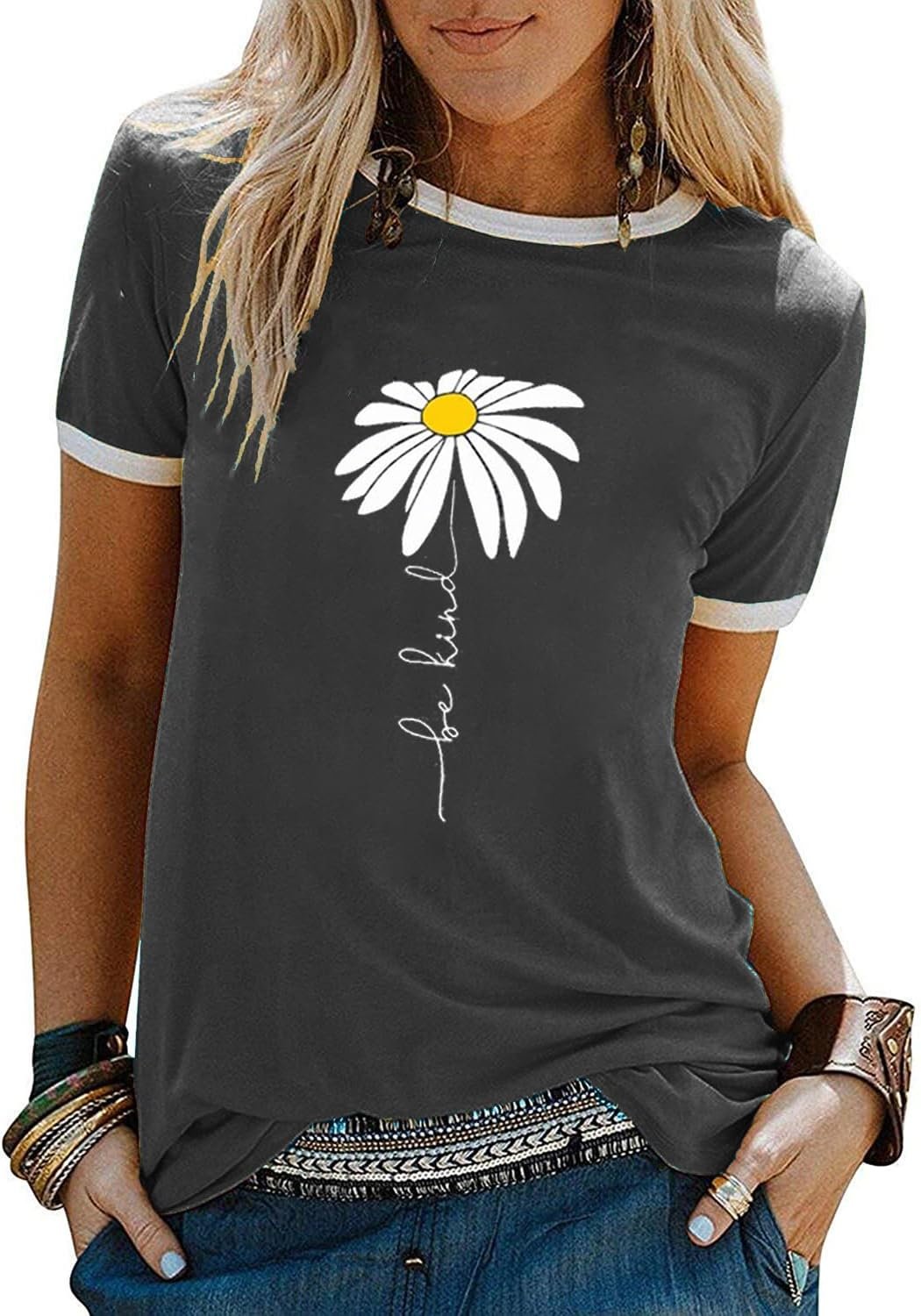 71JSBvrXcoL._AC_SL1500_ Graphic Tees for Women Short Sleeve Summer Tops Funny Letter Printed Loose Casual T Shirts - Image 1