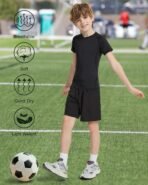 3 Pack Boys Compression Shirt Short Sleeve Youth Basketball Undershirt Kids Athletic Quick Dry Base Layer T-Shirt - Image 4
