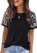 Graphic Tees for Women Short Sleeve Summer Tops Funny Letter Printed Loose Casual T Shirts
