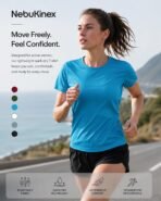 6 Pack Workout Tops for Women Short Sleeve UPF Sun Protection Athletic T Shirts Quick Dry Tennis Yoga Running Crew Neck Tee - Image 5