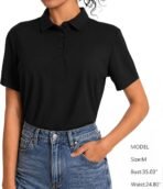 5 Pack Women's Polo Shirts Short Sleeve 3 Buttons Collared Uniform Tops Moisture-Wicking T-Shirts for Work & Casual - Image 3