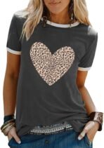 Graphic Tees for Women Short Sleeve Summer Tops Funny Letter Printed Loose Casual T Shirts