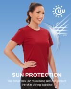 6 Pack Workout Tops for Women Short Sleeve UPF Sun Protection Athletic T Shirts Quick Dry Tennis Yoga Running Crew Neck Tee - Image 4