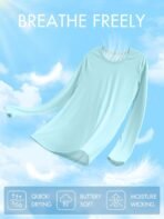 2 Pack Rash Guard for Women UPF 50+ Sun Shirts UV Protection Long Sleeve Workout Tops Lightweight Quick Dry Swim Hiking Shirt - Image 3