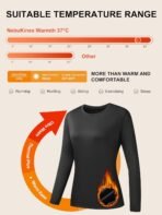 5 Pack Long Sleeve Thermal Shirts for Women Ultra Soft Fleece-Lined Crew Neck Workout Baselayer Tops - Image 5