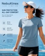 6 Pack Workout Tops for Women Short Sleeve UPF Sun Protection Athletic T Shirts Quick Dry Tennis Yoga Running Crew Neck Tee - Image 6
