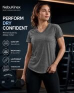 6 Pack Workout Tops for Women Short Sleeve V-Neck Athletic T Shirts UV UPF 50+ Sun Protection Quick Dry Gym Running Yoga Tee - Image 4