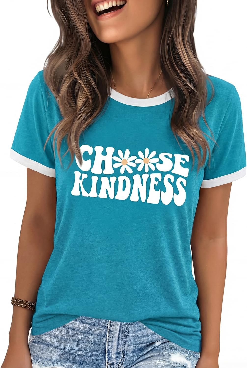 71mt-eUtQnL._AC_SL1500_ Graphic Tees for Women Short Sleeve Summer Tops Funny Letter Printed Loose Casual T Shirts - Image 1