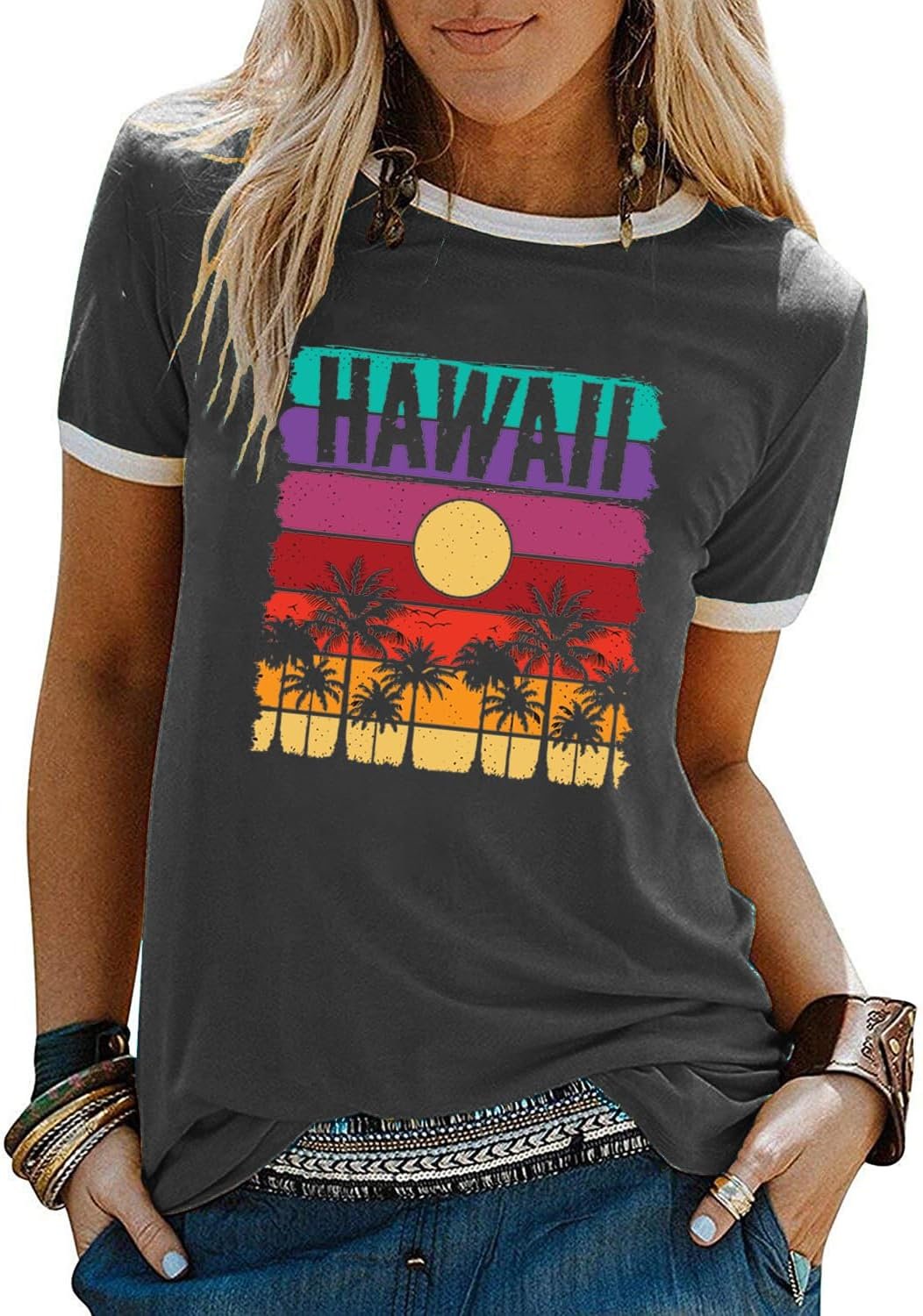 71ntyxo44PL._AC_SL1500_ Graphic Tees for Women Short Sleeve Summer Tops Funny Letter Printed Loose Casual T Shirts - Image 1