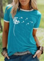 Graphic Tees for Women Short Sleeve Summer Tops Funny Letter Printed Loose Casual T Shirts - Image 3