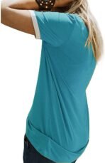 Graphic Tees for Women Short Sleeve Summer Tops Funny Letter Printed Loose Casual T Shirts - Image 2
