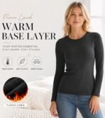 5 Pack Long Sleeve Thermal Shirts for Women Ultra Soft Fleece-Lined Crew Neck Workout Baselayer Tops - Image 2
