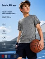 6 Pack Boys Athletic Shirts Youth Kids Quick Dry Moisture Wicking UPF 50+ Short Sleeve Active Performance T-Shirts - Image 2
