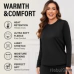 5 Pack Long Sleeve Thermal Shirts for Women Ultra Soft Fleece-Lined Crew Neck Workout Baselayer Tops - Image 2