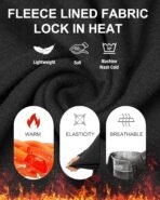 5 Pack Long Sleeve Thermal Shirts for Women Ultra Soft Fleece-Lined Crew Neck Workout Baselayer Tops - Image 4